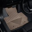 Load image into Gallery viewer, WeatherTech 11+ BMW X3 Front Rubber Mats - Tan - Installation View