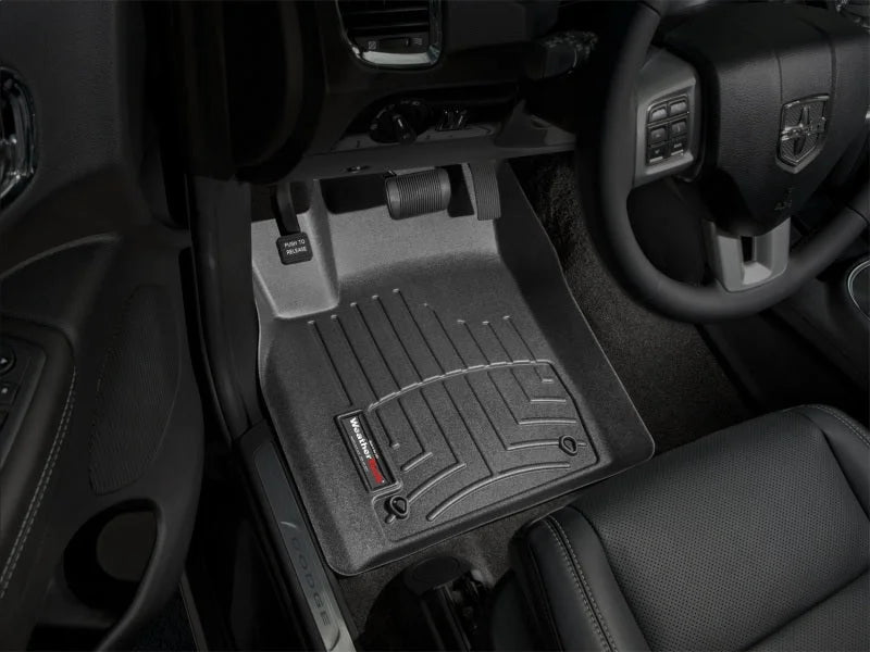 WeatherTech 11+ Dodge Durango Front FloorLiner - Black - Installation View