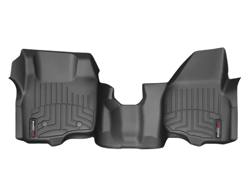 WeatherTech 11+ Ford F250/F350/F450/F550 Front FloorLiner - Black - Back View