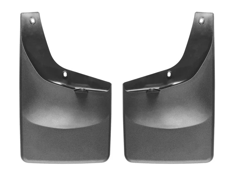 WeatherTech 11+ Ford F250/F350/F450/F550 No Drill Mudflaps - Black - Installation View