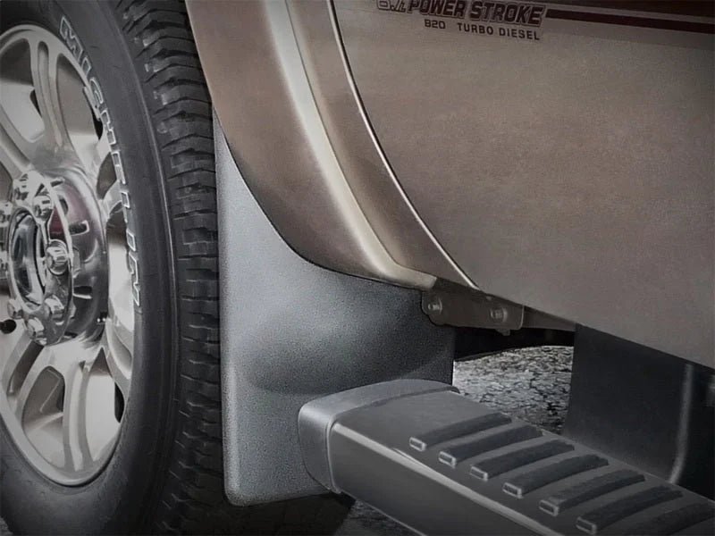 WeatherTech 11+ Ford F250/F350/F450/F550 No Drill Mudflaps - Black - Additional View 5
