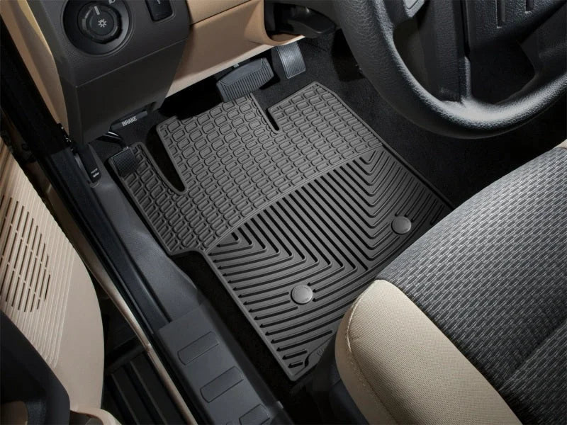 WeatherTech 11+ Ford Super Duty Front Rubber Mats - Black - Installation View