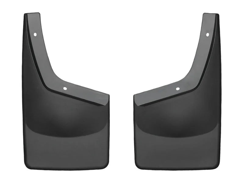WeatherTech 11+ Ford Super Duty No Drill Mudflaps - Black - Installation View
