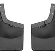 Load image into Gallery viewer, WeatherTech 11+ Ford Super Duty No Drill Mudflaps - Black - Back View