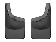 Load image into Gallery viewer, WeatherTech 11+ Ford Super Duty No Drill Mudflaps - Black - Back View