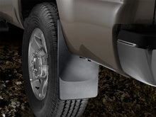 Load image into Gallery viewer, WeatherTech 11+ Ford Super Duty No Drill Mudflaps - Black - Installation View