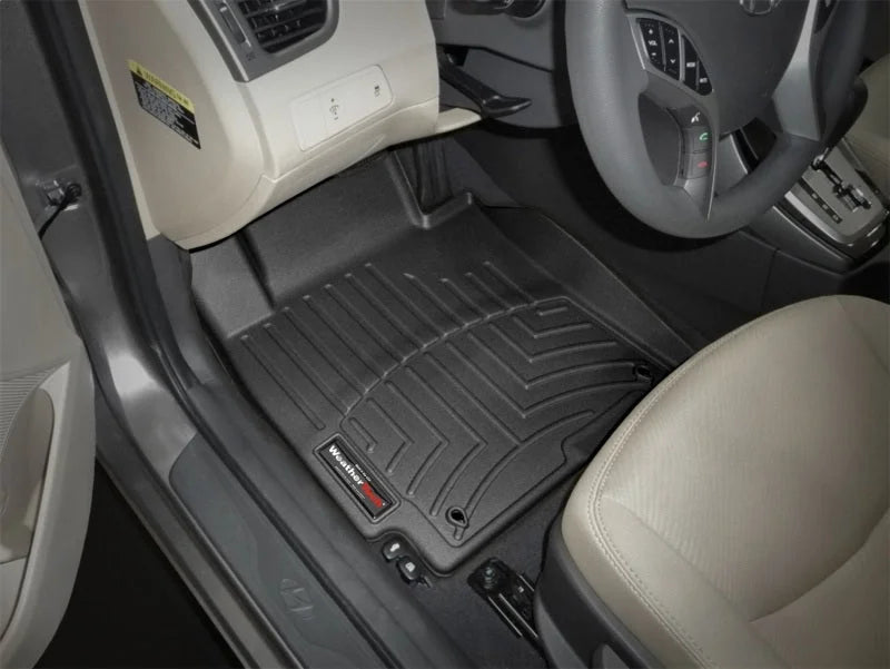 WeatherTech 11+ Hyundai Elantra Front FloorLiner - Black - Installation View