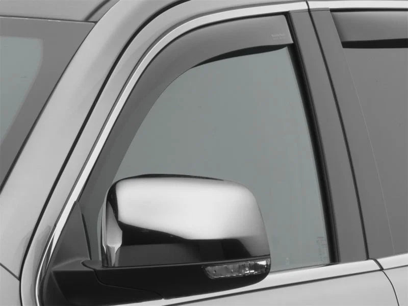 WeatherTech 11+ Jeep Grand Cherokee Front Side Window Deflectors - Dark Smoke - Back View