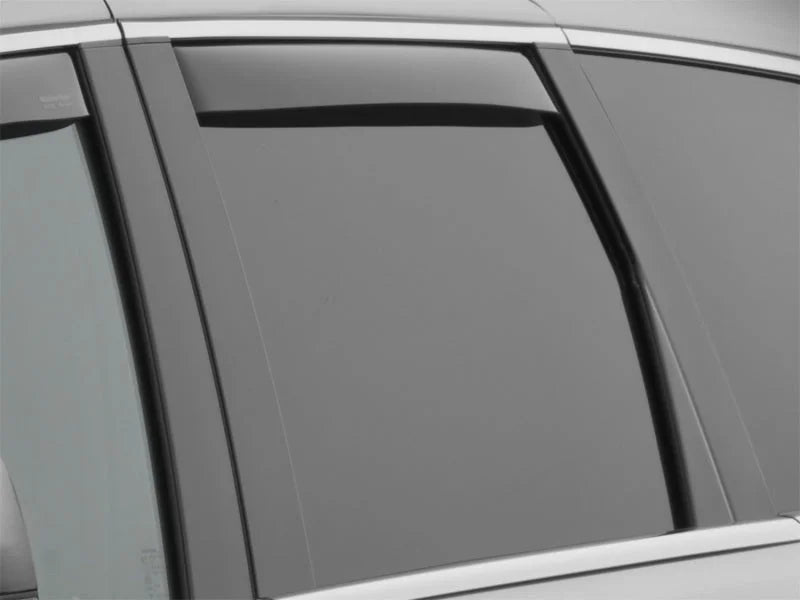 WeatherTech 11+ Jeep Grand Cherokee Rear Side Window Deflectors - Dark Smoke - Installation View