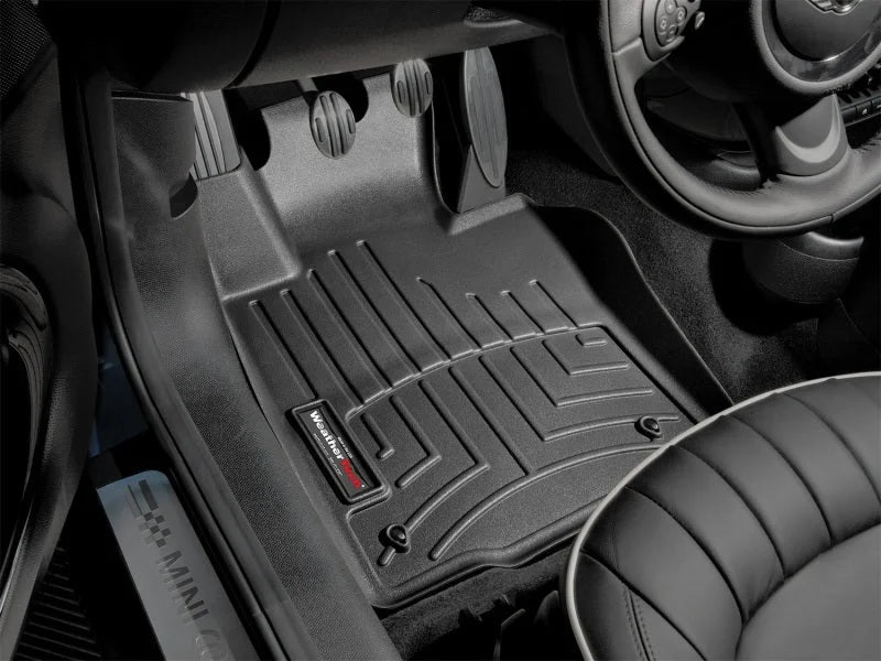 WeatherTech 11+ Mini Countryman Front FloorLiner - Black - Back View