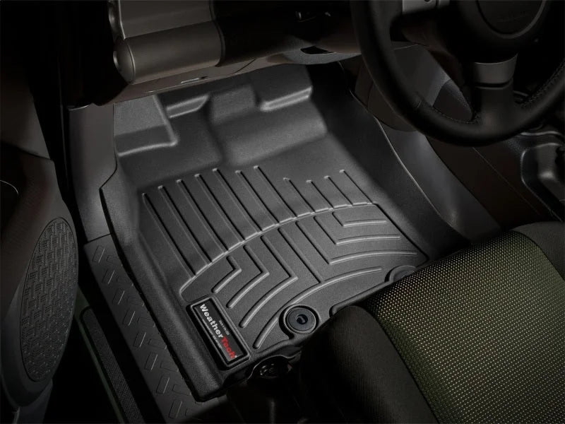 WeatherTech 11+ Toyota FJ Cruiser Front FloorLiner - Black - Installation View