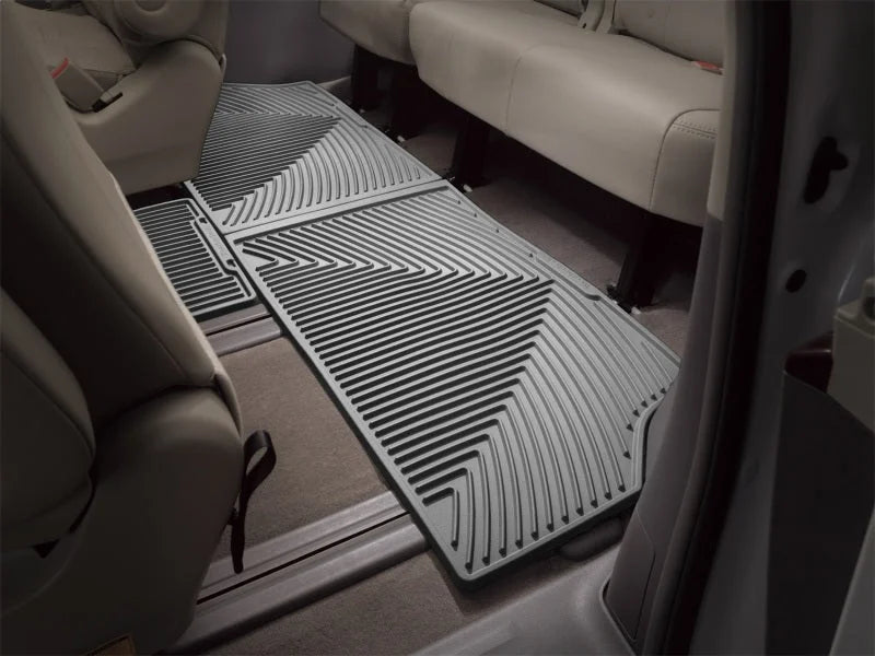 WeatherTech 11+ Toyota Sienna Rear Rubber Mats - Grey - Installation View