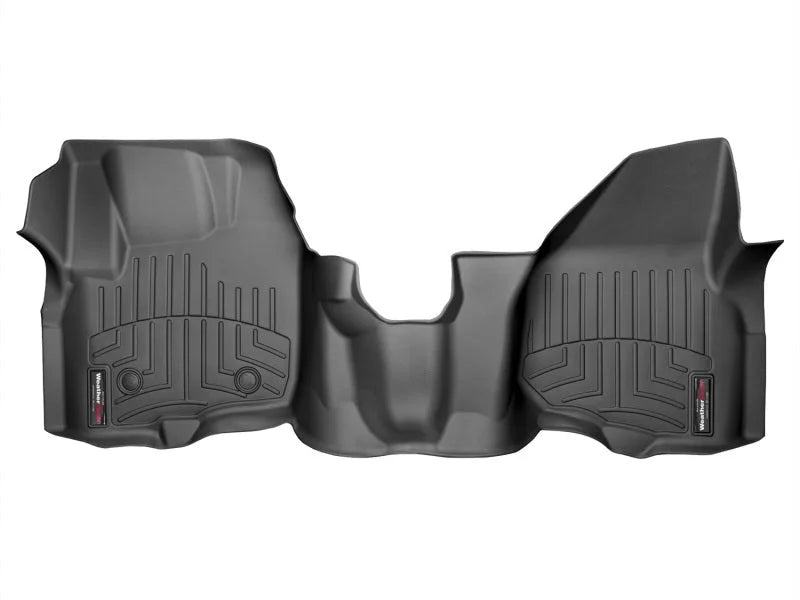 WeatherTech 12-13 Ford F250/F350/F450/F550 Front FloorLiner - Black - Back View
