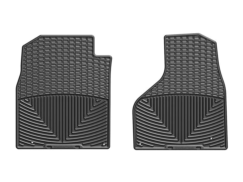 WeatherTech 12-15 Dodge Ram Truck 1500 Front Rubber Floor Mats - Black - Back View
