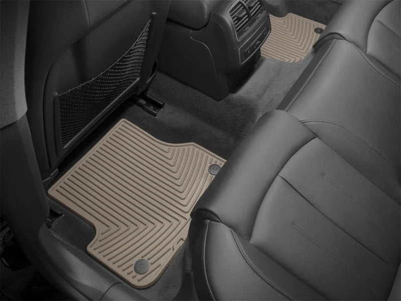 WeatherTech 12+ Audi A6/S6 Rear Rubber Mats - Tan - Installation View
