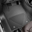 Load image into Gallery viewer, WeatherTech 12+ Mercedes-Benz ML-Class Front Rubber Mats - Black - Installation View