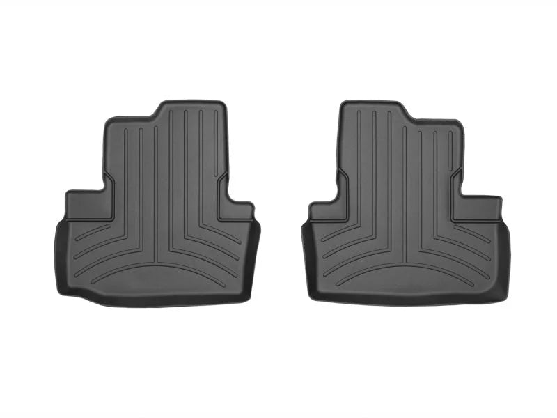 WeatherTech 13+ Cadillac ATS Rear FloorLiner - Black - Back View