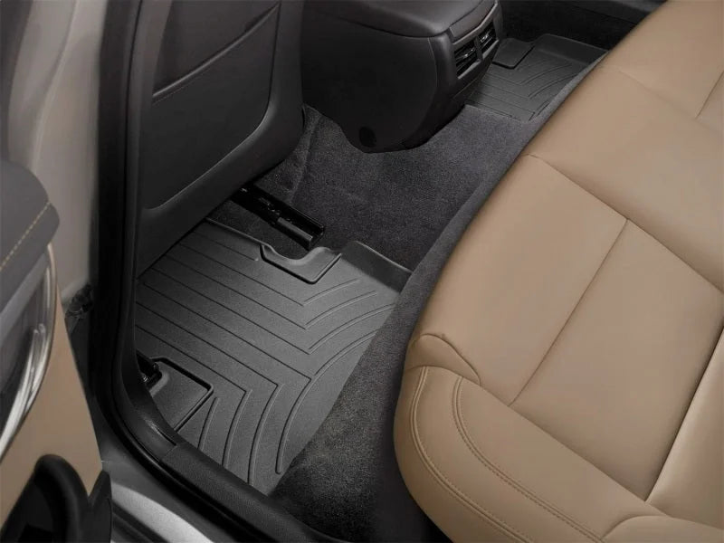 WeatherTech 13+ Cadillac ATS Rear FloorLiner - Black - Installation View