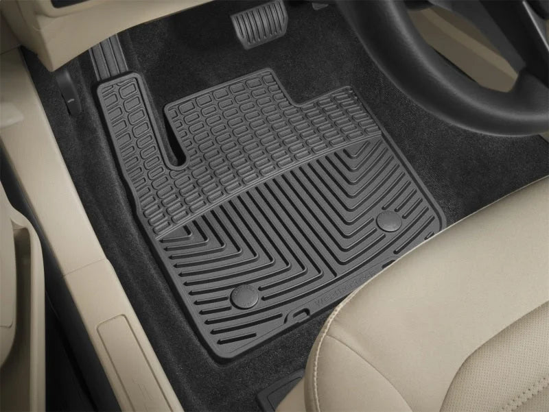 WeatherTech 13+ Ford Fusion Front Rubber Mats - Black - Installation View