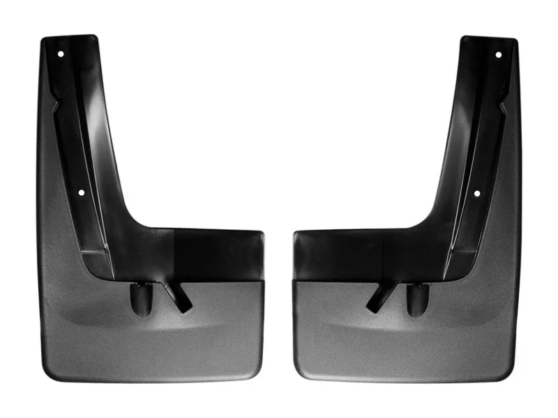 WeatherTech 13+ GMC Acadia No Drill Rear Mudflaps - Installation View