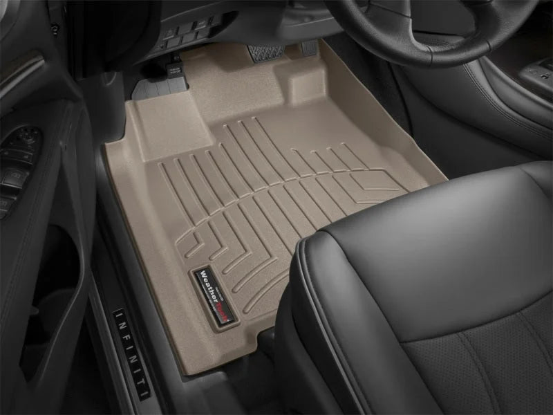 WeatherTech 13+ Infiniti JX Front FloorLiner - Tan - Installation View