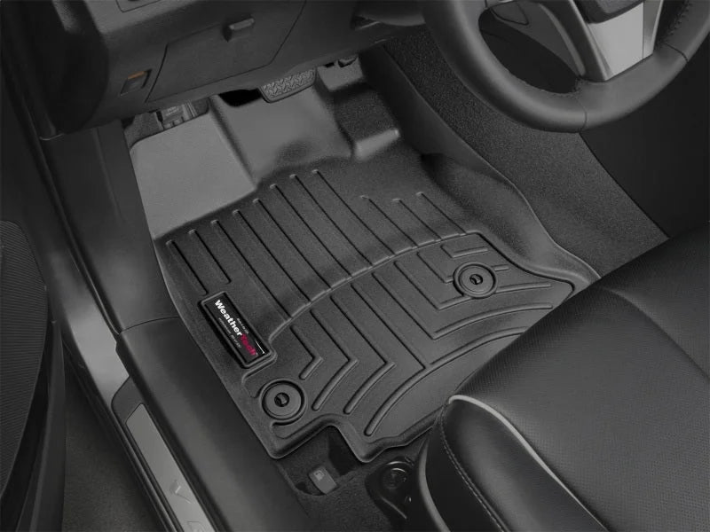 WeatherTech 13+ Toyota Venza Front FloorLiner - Black - Installation View