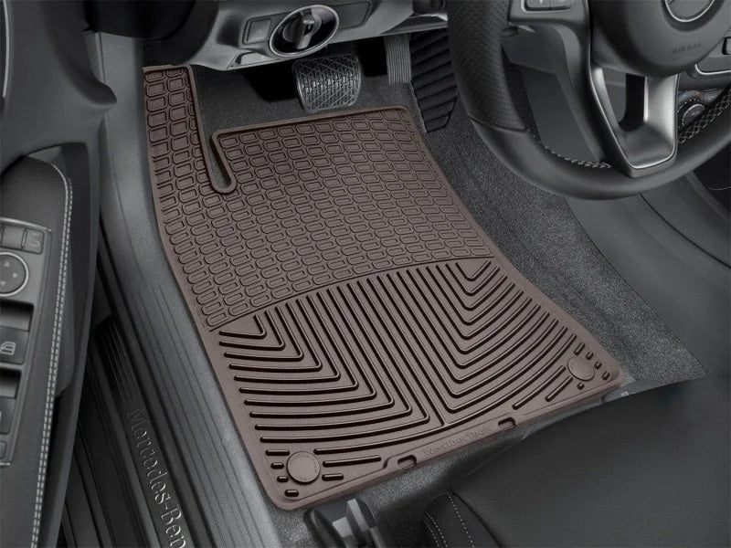 WeatherTech 14-15 Mercedes-Benz CLA/GLA-Class Front Rubber Mats - Cocoa - Side View