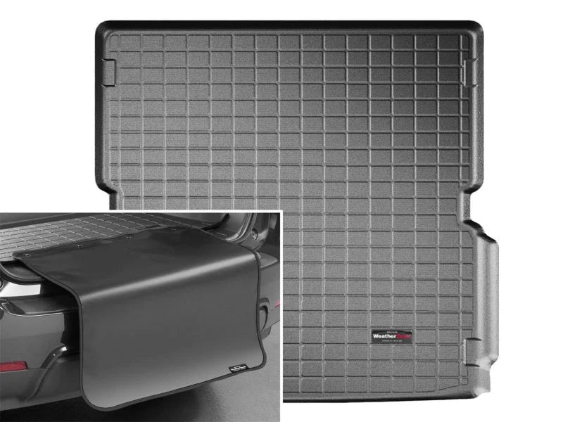 WeatherTech 14-16 Acura MDX Cargo With Bumper Protector - Black - Back View