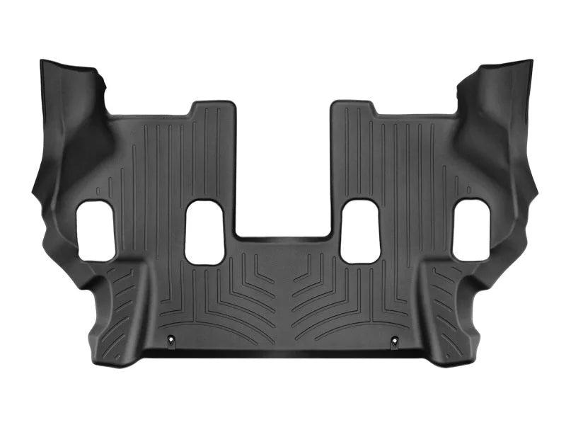 WeatherTech 14-19 Infiniti QX80 w/ 2nd Row Bucket Seats 3nd Row FloorLiner - Black - Back View