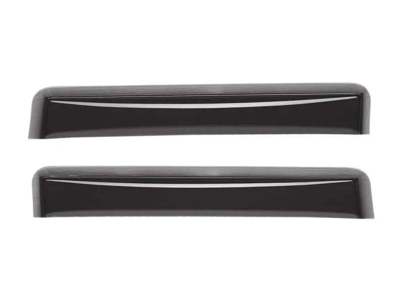WeatherTech 14+ Chevrolet Silverado Double Cab Rear Side Window Deflectors - Dark Smoke - Main Product View