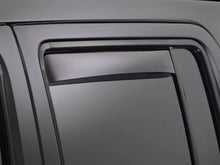 Load image into Gallery viewer, WeatherTech 14+ Chevrolet Silverado Double Cab Rear Side Window Deflectors - Dark Smoke - Back View