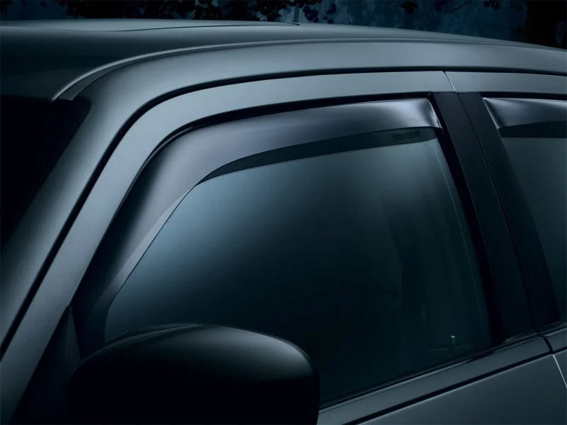 WeatherTech 14+ Chevrolet Silverado Front Side Window Deflectors - Dark Smoke - Back View