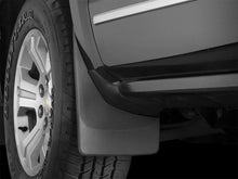 Load image into Gallery viewer, WeatherTech 14+ Chevrolet Silverado No Drill Mudflaps - Black - Installation View