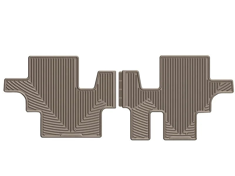 WeatherTech 14+ Chevrolet Silverado Rear Rubber Mats - Tan - Side View