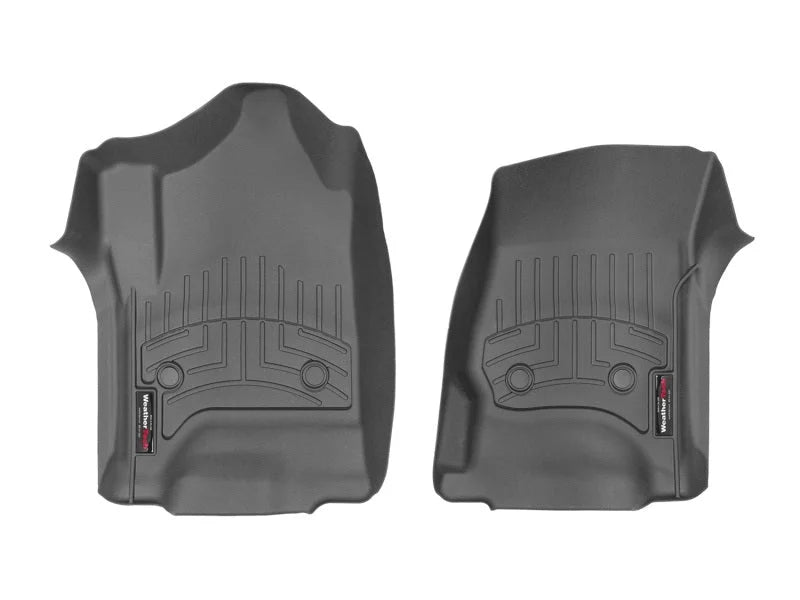 WeatherTech 14+ Chevrolet Silverado/GMC Sierra Crew and Double Cab Front FloorLiners - Black - Main Product View