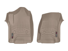 Load image into Gallery viewer, WeatherTech 14+ Chevrolet Silverado/GMC Sierra Crew and Double Cab Front FloorLiners - Tan - Main Product View