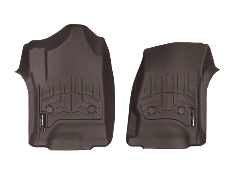 WeatherTech 14+ Chevy Silverado (Crew Cab / Double Cab) Front FloorLiners - Cocoa - Main Product View