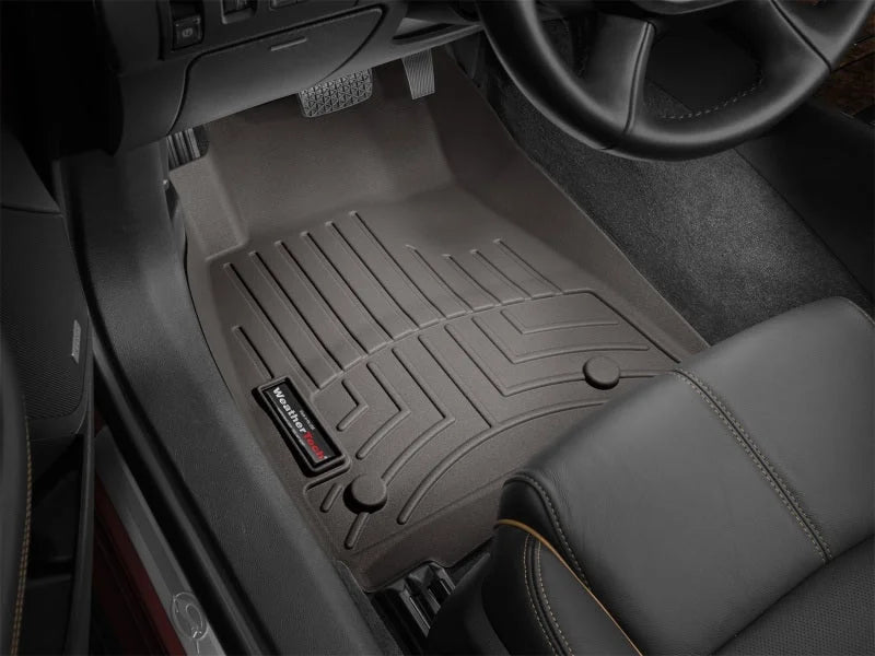 WeatherTech 14+ Chevy Silverado (Crew Cab / Double Cab) Front FloorLiners - Cocoa - Side View