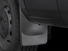 Load image into Gallery viewer, WeatherTech 14+ Ford Transit No Drill Rear Mudflaps (Will Not Fit Dually) - Installation View