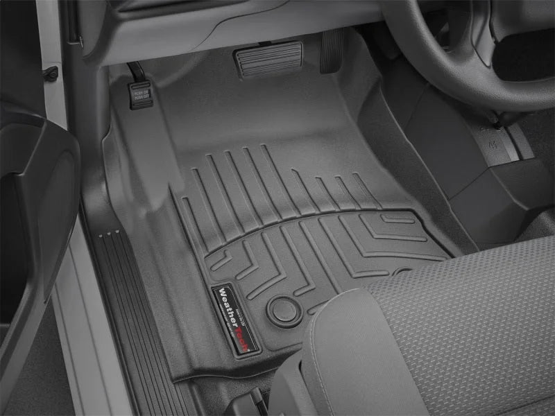 WeatherTech 14+ GMC Sierra/Denali 1500 / Chevy Silverado 1500 Front FloorLiners - Black - Back View