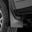 Load image into Gallery viewer, WeatherTech 14+ GMC Sierra/Sierra Denali No Drill Mudflaps - Black - Installation View