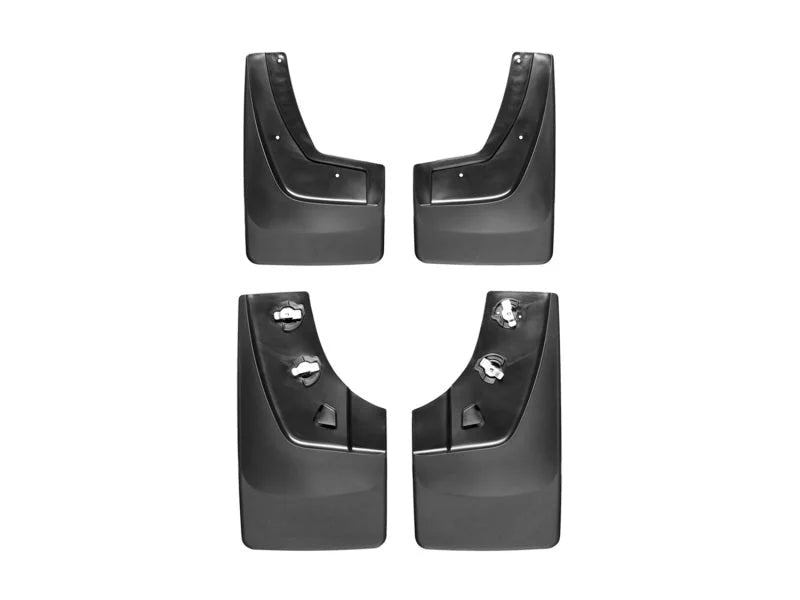 WeatherTech 14+ GMC Sierra/Sierra Denali No Drill Mudflaps - Black - Main Product View