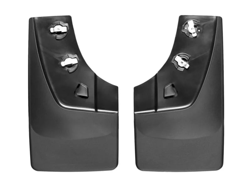 WeatherTech 14+ GMC Sierra/Sierra Denali No Drill Mudflaps - Black - Back View