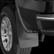 Load image into Gallery viewer, WeatherTech 14+ GMC Sierra/Sierra Denali No Drill Mudflaps - Black - Installation View