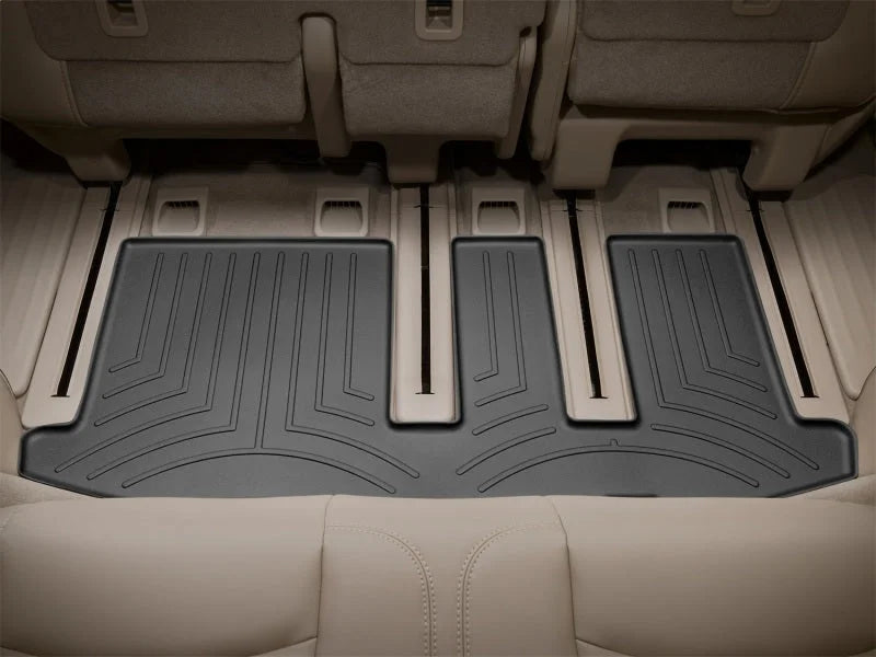 WeatherTech 14+ Infiniti QX60 / 13+ Nissan Pathfinder Rear FloorLiner - Black - Installation View