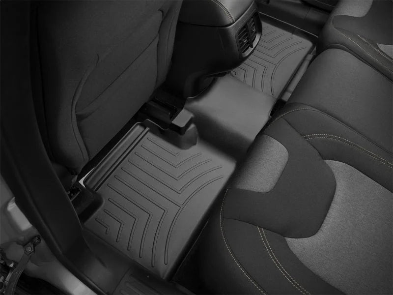 WeatherTech 14+ Jeep Cherokee Rear FloorLiner - Black - Installation View