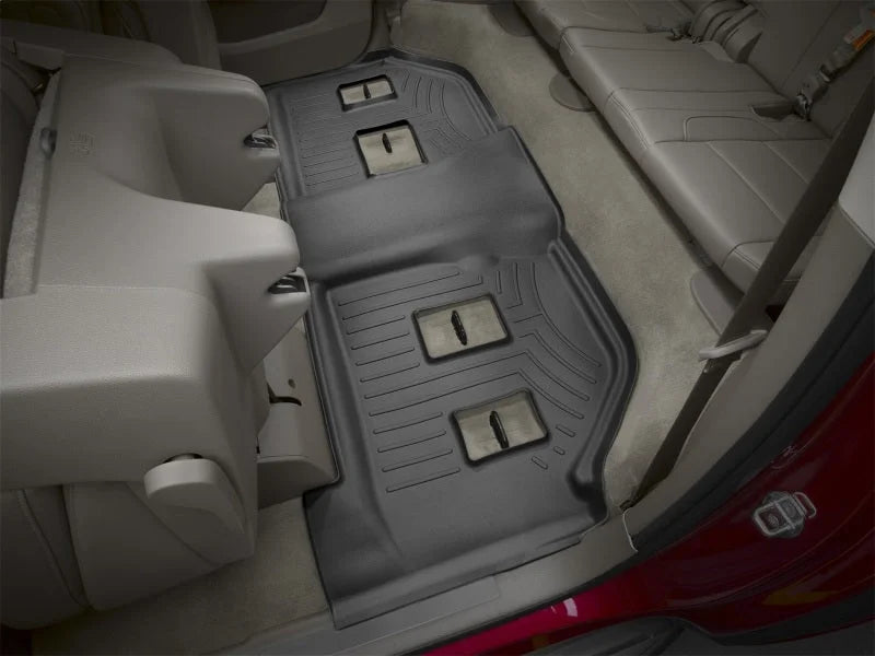 WeatherTech 15+ Cadillac Escalade/Chevy Suburban/GMC Yukon XL Rear FloorLiner - Black - Installation View