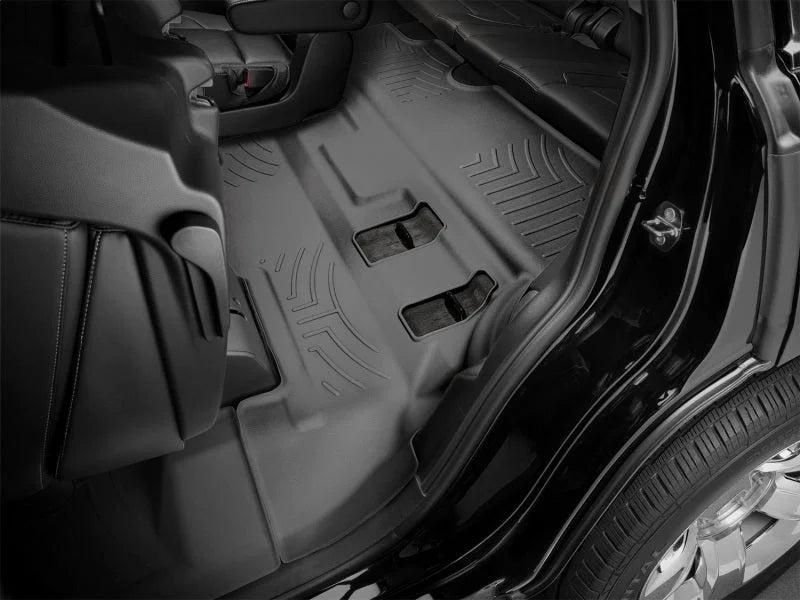 WeatherTech 15+ Chevrolet Tahoe (Fits Vehicles w/ Second Row Bucket Seats) Rear FloorLiners - Black - Installation View