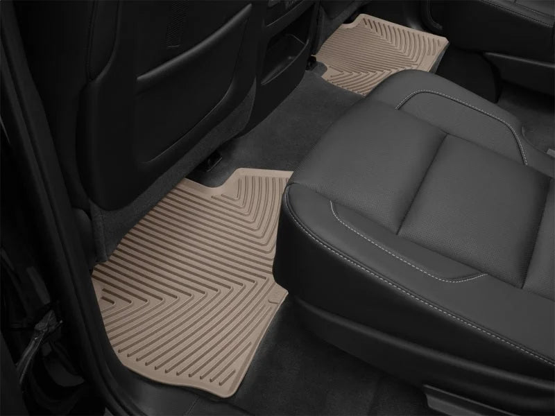 WeatherTech 15+ Chevy Tahoe/Sub/Silv/ GMC Yukon/XL/Sierra Rear Rubber Mats - Tan - Installation View