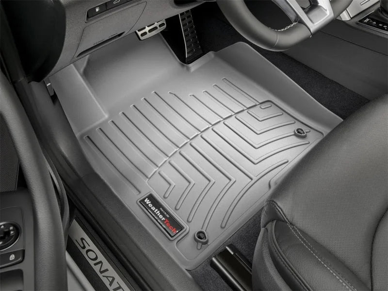 WeatherTech 15+ Hyundai Sonata Front FloorLiner - Grey - Installation View